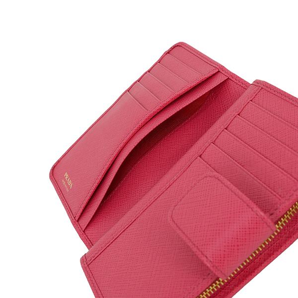 ✨美品・箱付✨ PRADA 二つ折り財布 サフィアーノレザー ピンク 折りたたみ SAFFIANO（PRADA） プラダ 財布 二つ折り財布 コンパクトウォレット