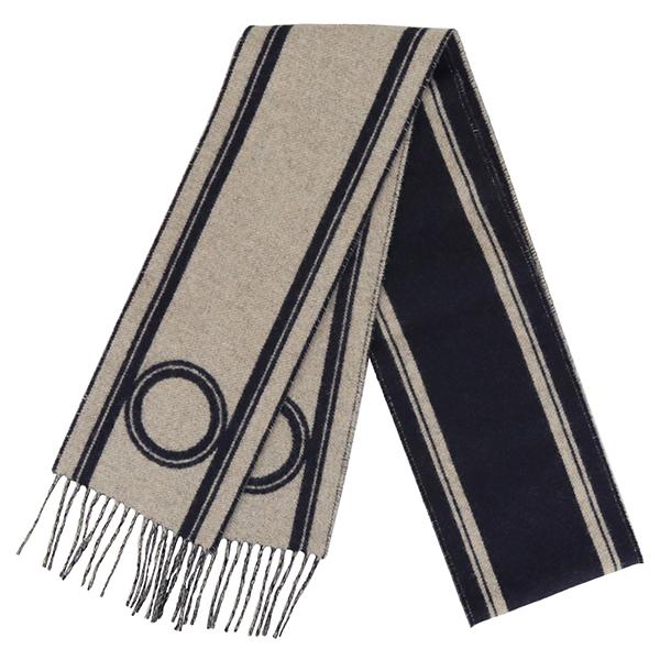 HERMES エルメス マフラー カザック バンド ドゥ レポ バイカラー  