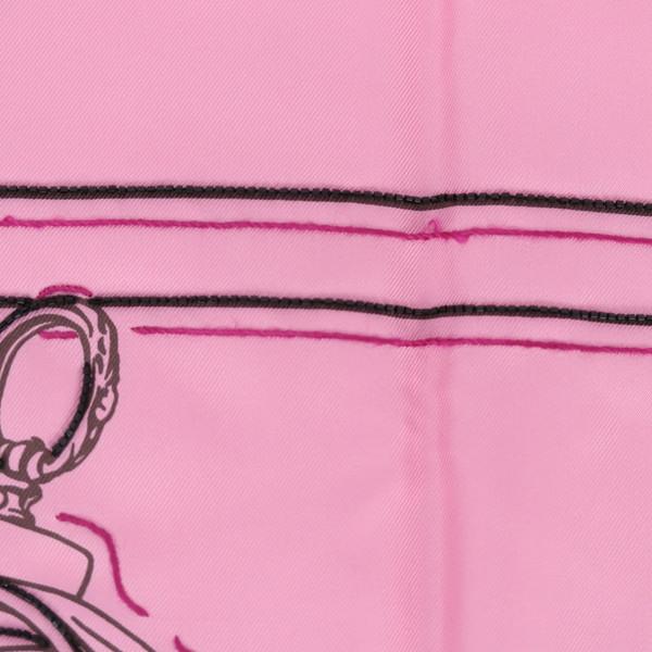 エルメス HERMES カレ70 スカーフ ブリッドドゥガラ ビジュー ピンク