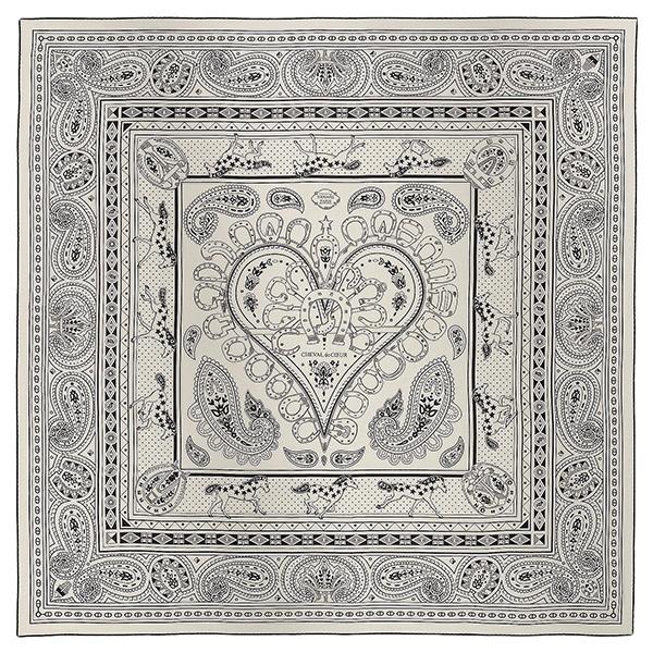 期間限定価格‼︎ エルメス　カレ　ジェアン　シュヴァルドゥクールバンダナ　カシシル HERMES（エルメス） カレジェアン 140 ショール スカーフ シュヴァル