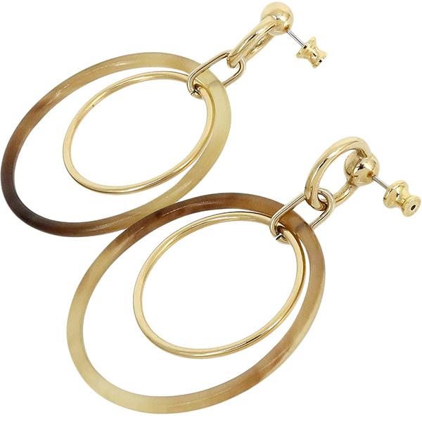 HERMES（エルメス） ピアス アミュレットデュオ バッファローホーン