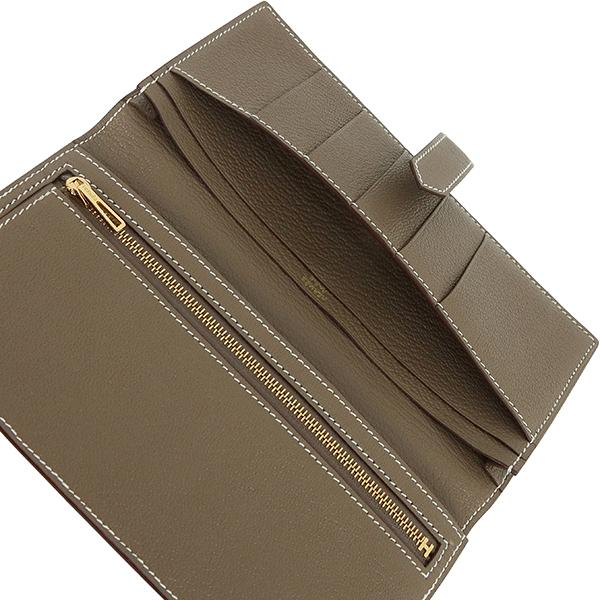 Bearn エルメス 財布 ベアンスフレ シェーブルミゾール エトゥープ