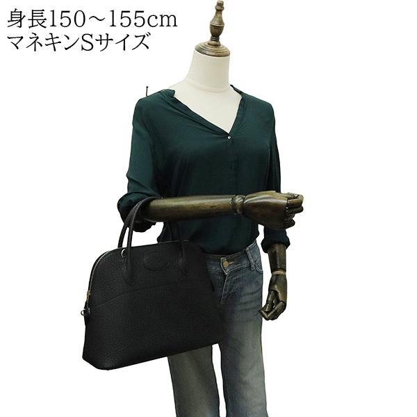 マジHERMESエルメスボリード31 ノワールシルバ エルメスボリード31 黒 シルバー金具 ユニセックス 2WAYバッグ HERMES