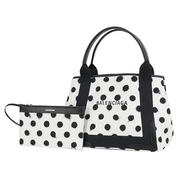 バレンシアガ トートバッグ ネイビーカバス S ドット レディース  