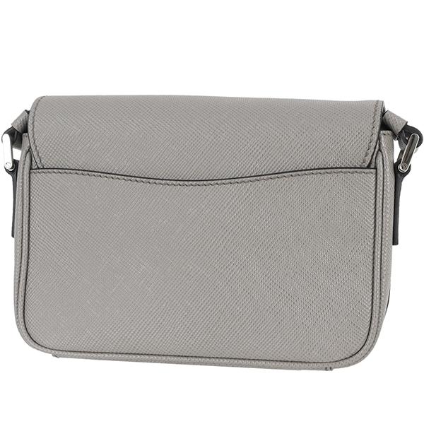 PRADA プラダ ナイロン ショルダーバッグ グレー プレート PRADA（プラダ） ショルダーバッグ サフィアーノ グレー 156415