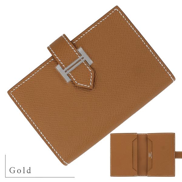 HERMES エルメス カードケース ベアン エプソン ゴールド HERMES エルメス カードケース ベアン エプソン ゴールド