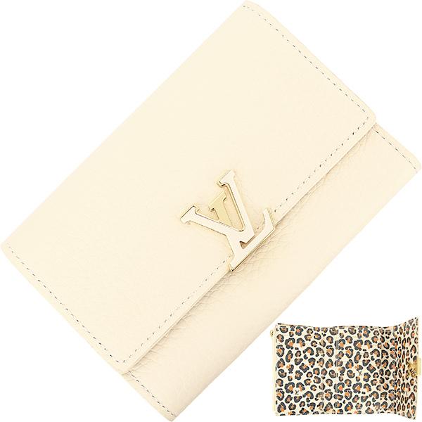 ルイヴィトン 三つ折り財布 ポルトフォイユカプシーヌ コンパクト 