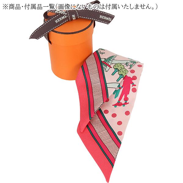 HERMES（エルメス） ツイリー 新パリの恋人たち ローズパール グリーン