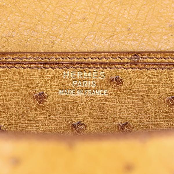 Kelly エルメス ケリーデペッシュ 38 オーストリッチ チェスナット