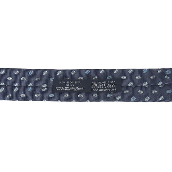 希少❗️新品級✨エルメス　Hロゴ総柄　裏地ペガサス　濃紺ネイビー　硬め　大剣7㎝ HERMES（エルメス） ネクタイ ヘヴィシルクタイ 7cm H ペガサスポップ