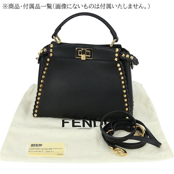 PEEKABOO フェンディ ピーカブー ミニ スタッズ ハンドバッグ