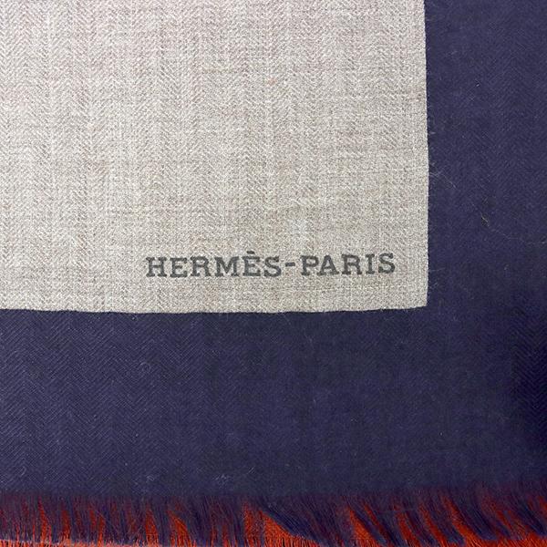 HERMES（エルメス） レクタングル ストール カシミヤ シルク