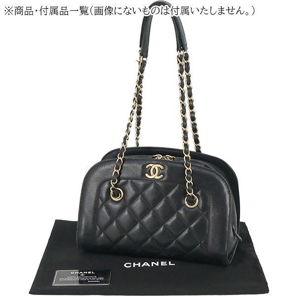 シャネル CHANEL ショルダーバッグ マトラッセ ラムスキン ブラック チェーンショルダーバッグ 1994｜brand-across｜10