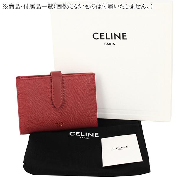 セリーヌ CELINE 財布 二つ折り ミディアム ストラップウォレット 