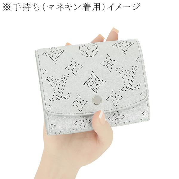 【最高級美品】ルイヴィトン イリスコンパクト マヒナ 二つ折り財布 ベージュ LOUIS VUITTON（ルイ・ヴィトン） 並行輸入 2つ折り財布 マヒナ