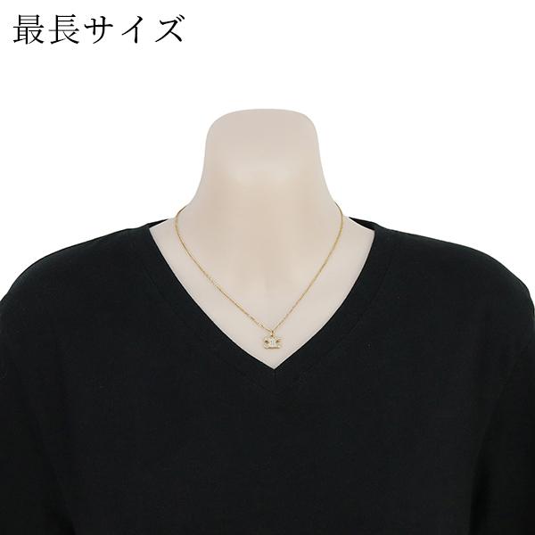 TRIOMPHE セリーヌ ネックレス トリオンフ ラインストーン ゴールド