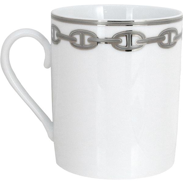HERMES（エルメス） マグカップ シェーヌダンクル プラチナ Chaine d