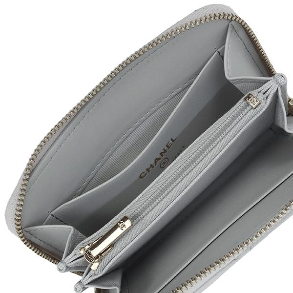 マトラッセ シャネル 財布 ジップコンパクトウォレット キャビアスキン