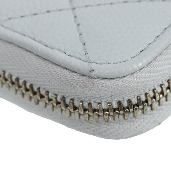 マトラッセ シャネル 財布 ジップコンパクトウォレット キャビアスキン