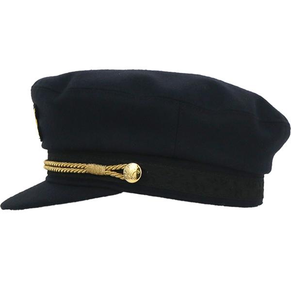 TRIOMPHE セリーヌ キャスケット トリオンフ 57 ウール ネイビー