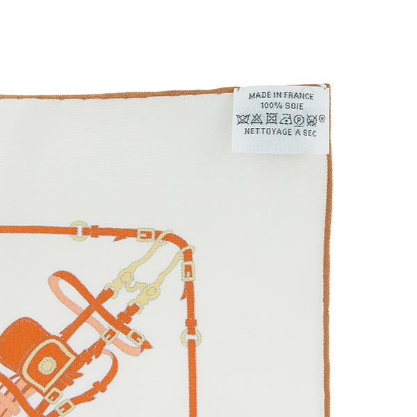 HERMES（エルメス） カレ70 スカーフ 車輪でめぐるパリ 白 ルイユ