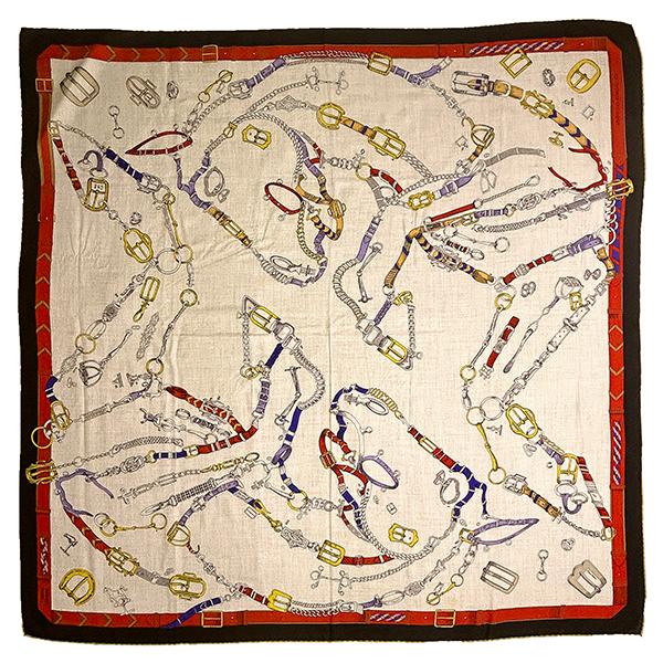 HERMES（エルメス） カレジェアン 140 ショール スカーフ シュヴォーデ