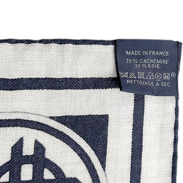 HERMES】月の光に エルメス カレ90 シルクスカーフ 青色系 HERMES