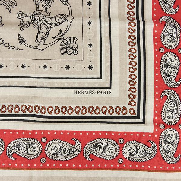 HERMES（エルメス） カレジェアン 140 ショール スカーフ 船乗りの