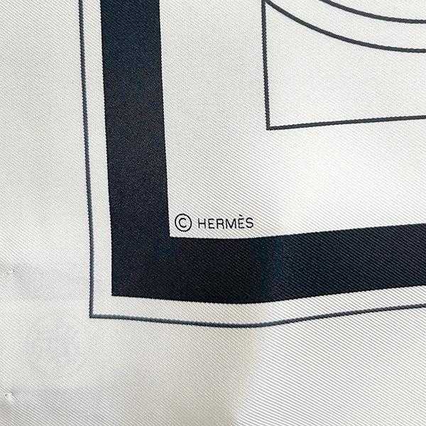 HERMES エルメス カレH 80 エクスリブリス フリンジ スカーフ HERMES エルメス カレH 80 エクスリブリス フリンジ スカーフ