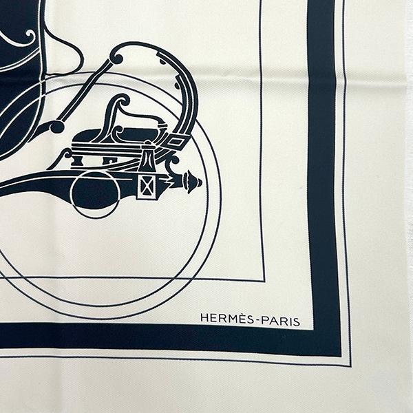 HERMES エルメス カレH 80 エクスリブリス フリンジ スカーフ HERMES エルメス カレH 80 エクスリブリス フリンジ スカーフ