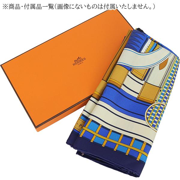 HERMES（エルメス） カレ90 スカーフ ヴォルトエピルエット マリン