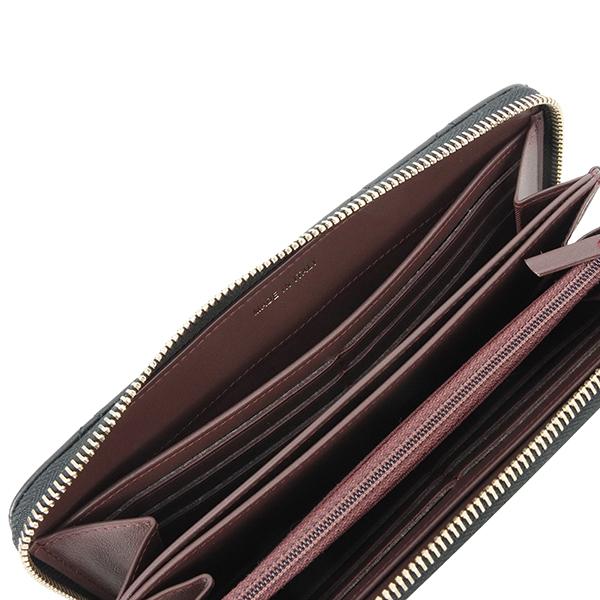 美品『USED』 CHANEL シャネル パールラウンドジップ(カード付) 長財布 ラムスキン シャンパンゴールド×ブラック【中古】 シャネルラウンドファスナー財布 ロゴプレート 42976 ブラック