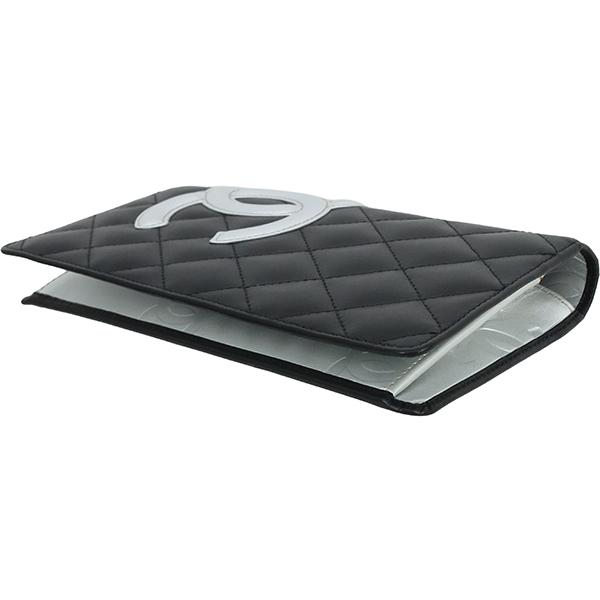 CAMBON シャネル 長財布 二つ折り カンボンライン CC カーフレザー