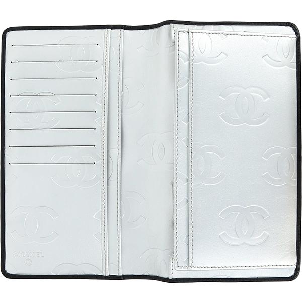 CAMBON シャネル 長財布 二つ折り カンボンライン CC カーフレザー