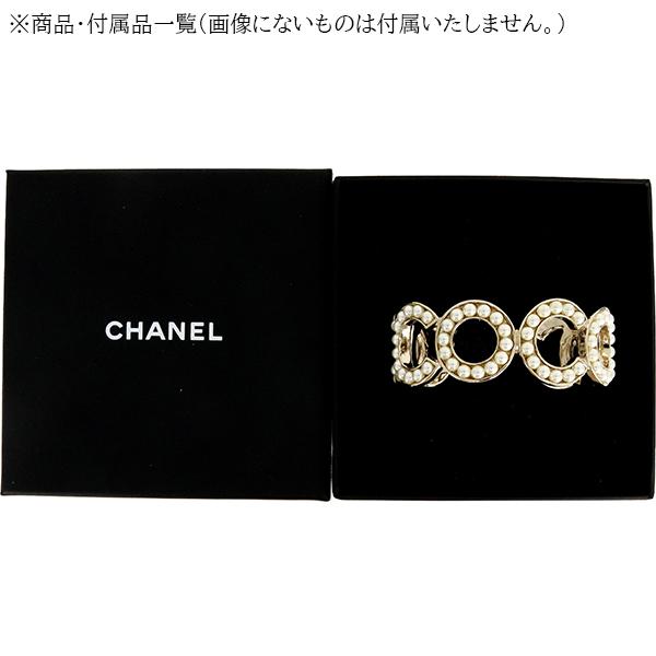 シャネル バングル CC CHANELロゴ ゴールド コスチュームパール 4186_6