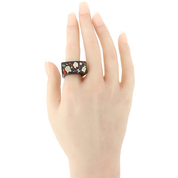 CHANEL（シャネル） リング マルチアイコン ブラック マルチカラー CC