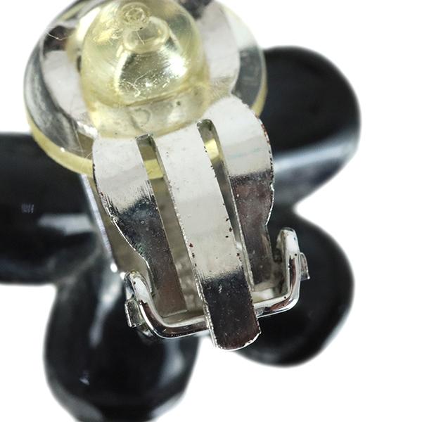 CHANEL（シャネル） CCマークフラワーイヤリング シルバー ブラック