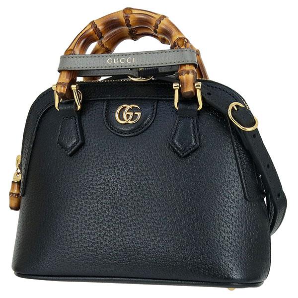 【極美品/A4対応】GUCCI グッチ バンブー ダイアナ 黒 レザー バンブー グッチ ハンドバッグ ダイアナ ミニバッグ ブラック 4416