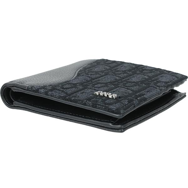 ディオール 財布 二つ折り 2つ折りウォレット オブリーク ブラック4444