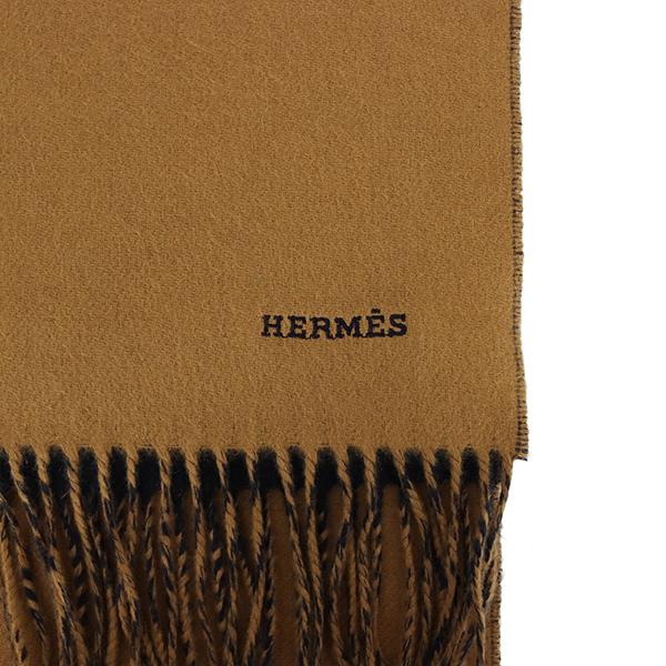 エルメス カシミヤ マフラー レクトヴェルソ HERMES cashmere HERMES（エルメス） カシミヤマフラー レクトヴェルソ キャメル マリン