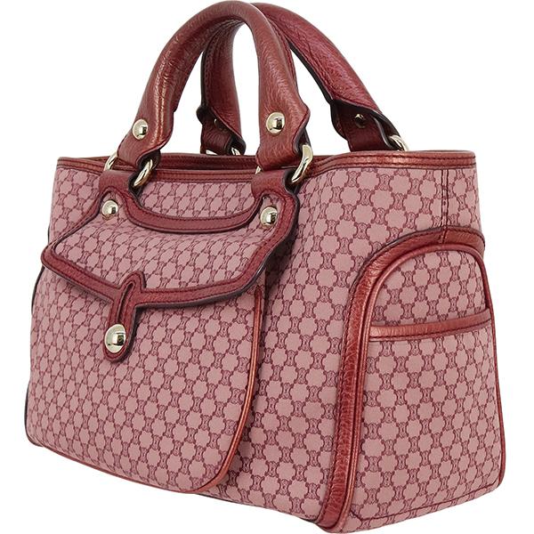 CELINE セリーヌ ブギーバッグ マカダム トートバッグ ハンドバッグ 赤 CELINE（セリーヌ） ハンドバッグ ブギーバッグ マカダム ピンク