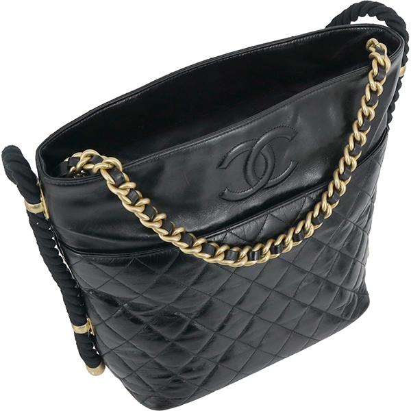 シャネル CHANEL ショルダーバッグ マトラッセ CC カーフレザー ブラック 5402｜brand-across｜03