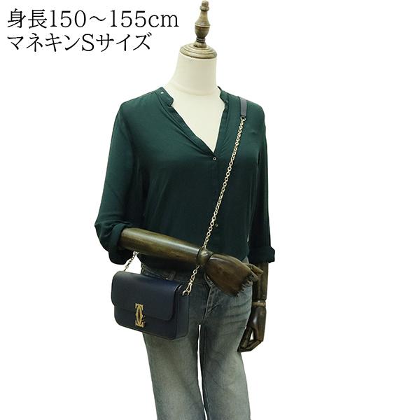 C DE CARTIER カルティエ ミニチェーンショルダーバッグ ネイビー C