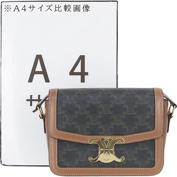 セリーヌ CELINE ティーン トリオンフバッグ キャンバス カーフレザー 