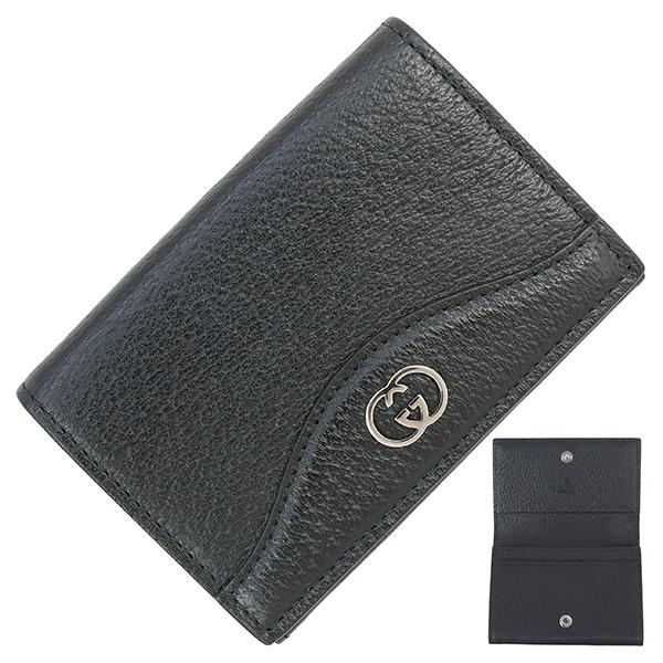 GUCCI グッチ 名刺入れ インターロッキングG レザー 739425 ブラック  