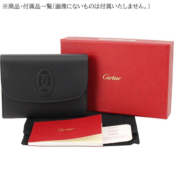 カルティエ 財布 二つ折り マストドゥカルティエ カーフレザー ブラック 5841 | Cartier | 07