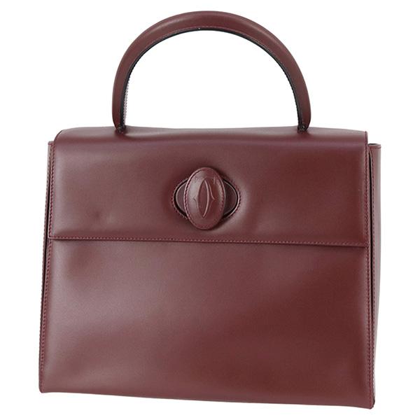 Cartier カルティエ マスト 2way ショルダー ハンドバッグ ボルドー Cartier カルティエ マスト 2way ショルダー ハンドバッグ ボルドー