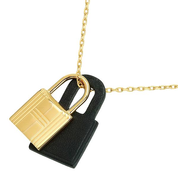 HERMES（エルメス） ネックレス ペンダント オーケリーPM 黒 イエロー