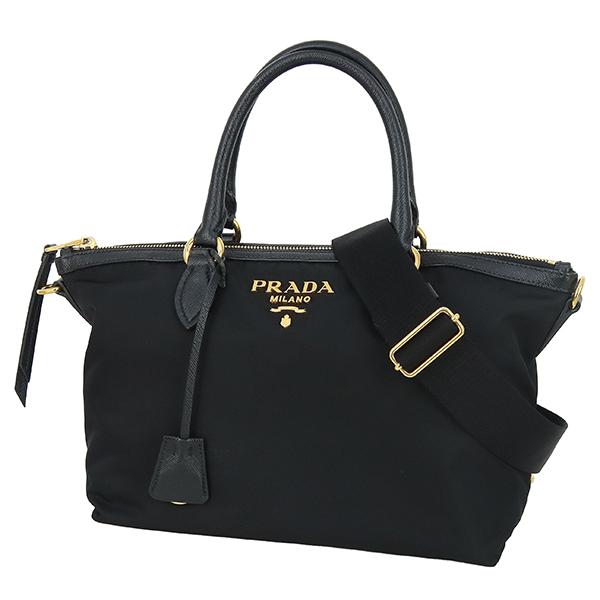 ■PRADA（プラダ）/良品 / ナイロン×レザー / ハンド /ブラック 黒 SAFFIANO（PRADA） プラダ ハンドバッグ ショルダーバッグ 2WAY バッグ
