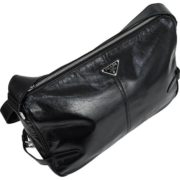 PRADA（プラダ） ショルダーバッグ ソフトルックスレザー ブラック